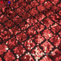 5mm Multifunctional Red Sequin Fabric Sublim Print